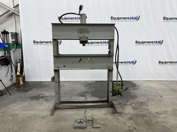60 Ton, Rodgers #S-60-13-2, H-Frame hydraulic press, 13" stroke, 45" between frames, hand crank - Image 1