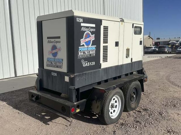 95 KW Atlas Copco #QAS-120-JDS, portable diesel generator set, John Deere diesel engine, 2012 - Image 2