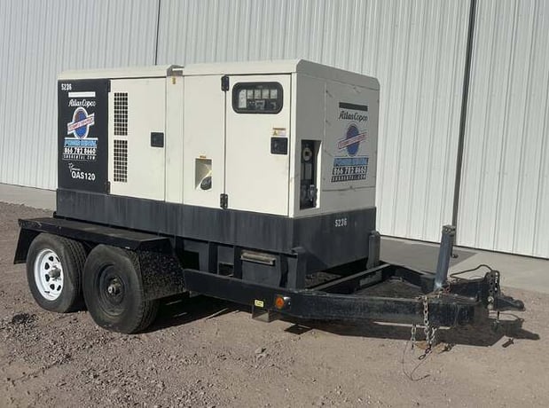 95 KW Atlas Copco #QAS-120-JDS, portable diesel generator set, John Deere diesel engine, 2012 - Image 3