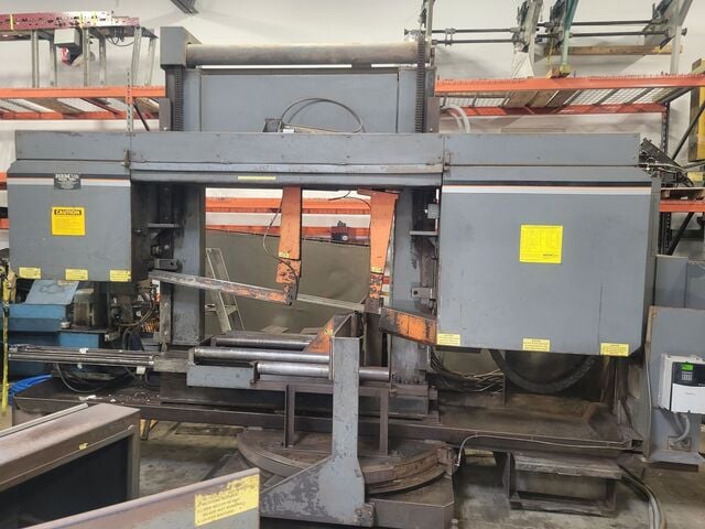 25" x 44" HEM #WF190MRB-DC, horizontal bandsaw, Double column, Semi-Auto., 2" x0.063" x376" blade, 15 HP, 1997 - Image 6