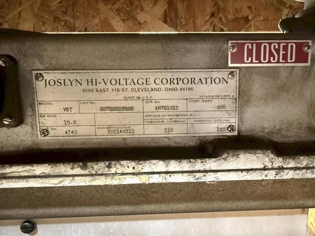 15 KV Joslyn #VBT, Medium-Voltage Vacuum Switch, 600 amps - Image 5