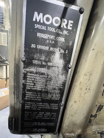 Moore #3, jig grinder, 24" x 11" table, 18" longitudinal, 11" cross travel, 40 to 40000 RPM spindle - Image 5