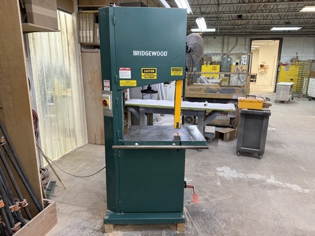 20-1/2" x 14" Bridgewood #PBS-540, vertical band saw, 20-1/2" x 28" table, 1997 - Image 1