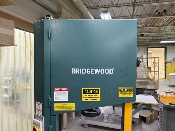 20-1/2" x 14" Bridgewood #PBS-540, vertical band saw, 20-1/2" x 28" table, 1997 - Image 2
