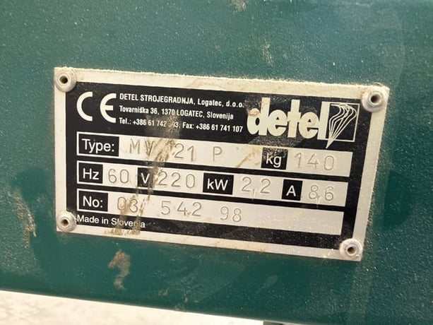 21 Spindle, Detel #MV-21P, boring machine, 32mm spindle centers, 3 HP, 220 V., 3 Ph. - Image 8