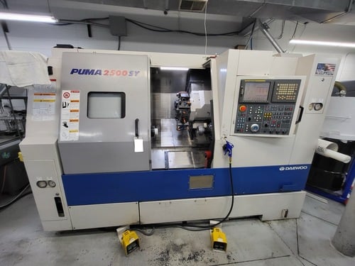 Daewoo Doosan #Puma-2500SY, CNC Lathe, 13.78" turning diameter, 3" bar, 35 HP, Sub Spindle, Live Tooling - Image 4