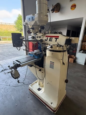Jet #JTM-4VS, vertical mill, 9" x49" table, 34" X, 12" Y, 3 HP, 60-4,200 RPM, R-8, 230/460 V., 3 Ph. - Image 6