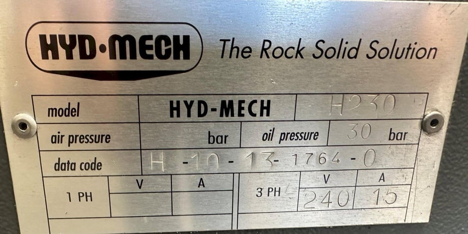 Hyd-Mech #H-230A, horizontal band saw, 1" x 1176" blade, 3 HP, 50-350 SFM, 19" automatic multi-indexing - Image 9