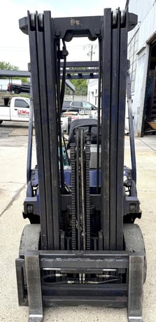 4500 lb. Komatsu #FG25ST-12, LP gas forklift, triple stage mast, side shift, 188" lift height - Image 9
