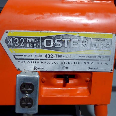 Oster #432, power drive, portable cart, misc. ridgid dies and accessories - Image 7