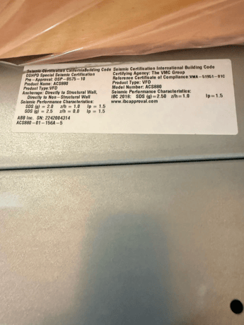 125 HP ABB, ACS880-01-156A-5, Variable Frequency Drive (VFD), 480 Volts, New Surplus, Factory Tested - Image 3