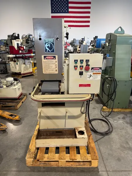 9" Timesavers #960-1MW, wet abrasive metal belt sander, 3" sanding opening, 60" belt, 10-30 FPM, 5 HP - Image 2