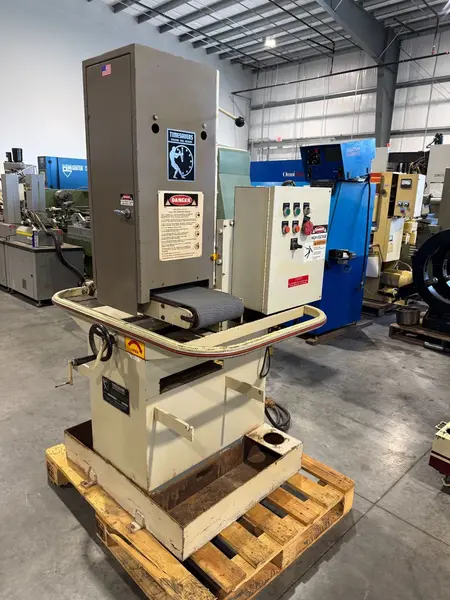 9" Timesavers #960-1MW, wet abrasive metal belt sander, 3" sanding opening, 60" belt, 10-30 FPM, 5 HP - Image 3