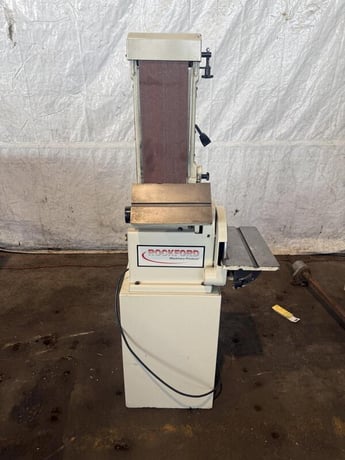 6" x 48" Rockford #SB-611P, belt type combination sander, 10" disc, 1 HP, like new - Image 3