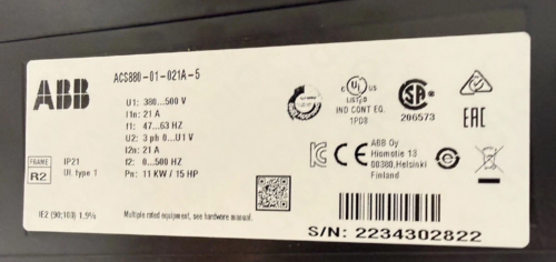 15 HP ABB, ACS880-01-021A-5, VFD Drive, 480 Volts 3PH w/ Bluetooth Keypad - New Surplus, 2023 - Image 3