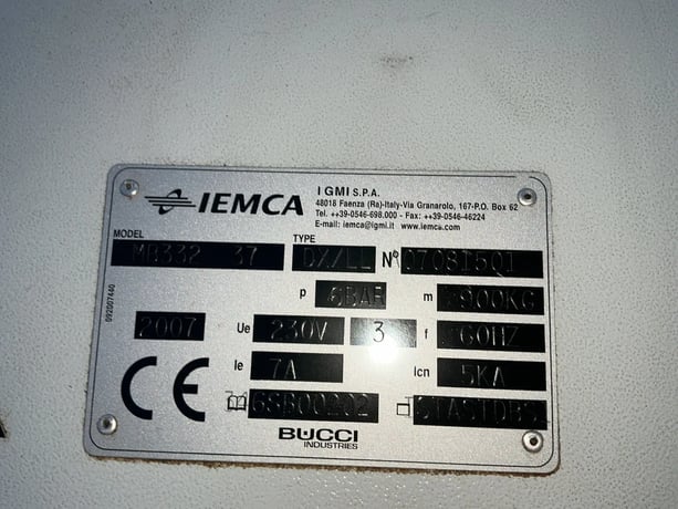 Iemca #MB332 37, bar feeder, 7 A., w/handheld controller, 2007 - Image 8