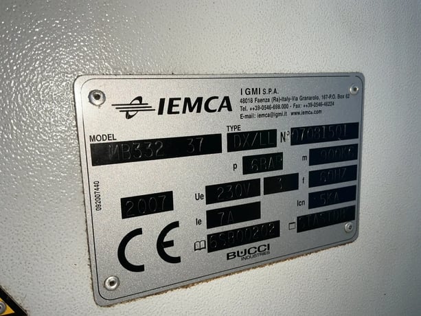 Iemca #MB332 37, bar feeder, 7 A., w/handheld controller, 2007 - Image 9