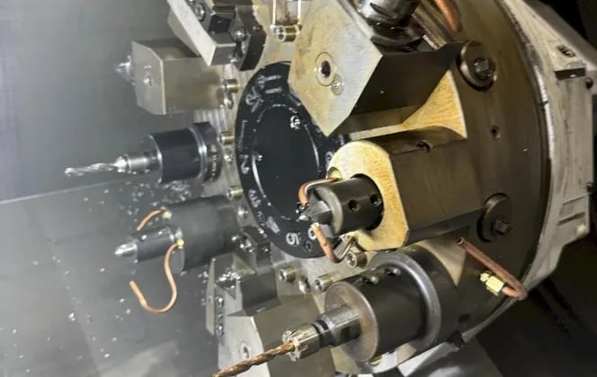 Okuma #Captain L-370M, CNC Lathe, 20.8" swing, 2.7" bar, OSP-P200L, live tooling, 12 pos. turret, 2008 - Image 4