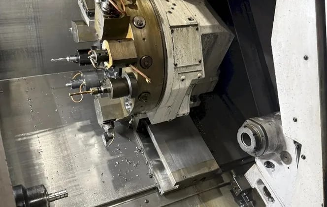 Okuma #Captain L-370M, CNC Lathe, 20.8" swing, 2.7" bar, OSP-P200L, live tooling, 12 pos. turret, 2008 - Image 5