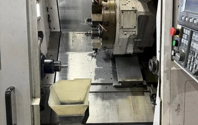 Okuma #Captain L-370M, CNC Lathe, 20.8" swing, 2.7" bar, OSP-P200L, live tooling, 12 pos. turret, 2008 - Image 8