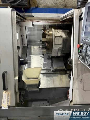 Okuma #Captain L-370M, CNC Lathe, 20.8" swing, 2.7" bar, OSP-P200L, live tooling, 12 pos. turret, 2008 - Image 9