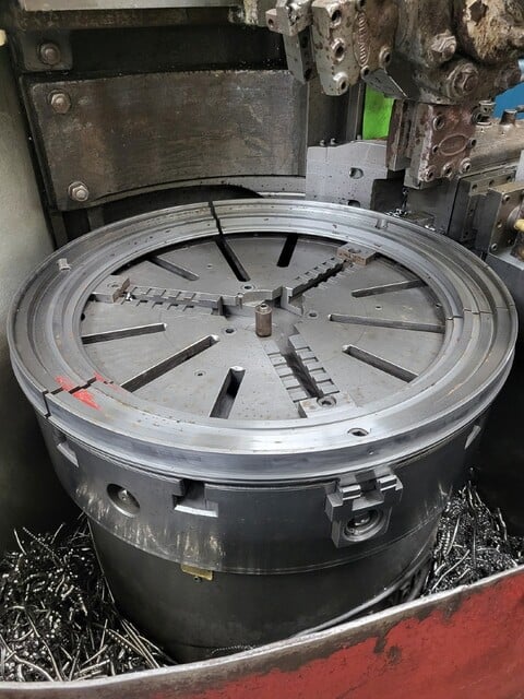 36" Bullard #Spiral-Drive, High Column, Turret and Side Heads, 3 Jaw Chuck, Fine Feeds, Tool Holders - Image 6