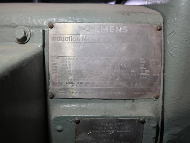 600 HP 1800 RPM Siemens, Frame 509S, WPIISB, 4000 Volts - Image 3