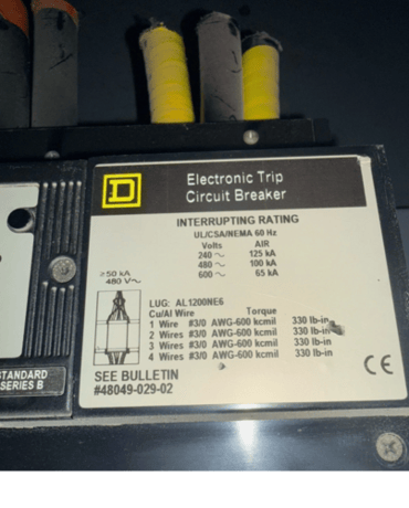 1200 Amps, Square D / Schneider Electric, NXL361200G, circuit breaker with Micrologic trip unit, 600 Volts - Image 4