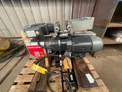 2.2 Ton, Kone Cranes #EXN202005B4, electric chain crane hoist with motorized trolley, hook, pendant, 2016 - Image 3