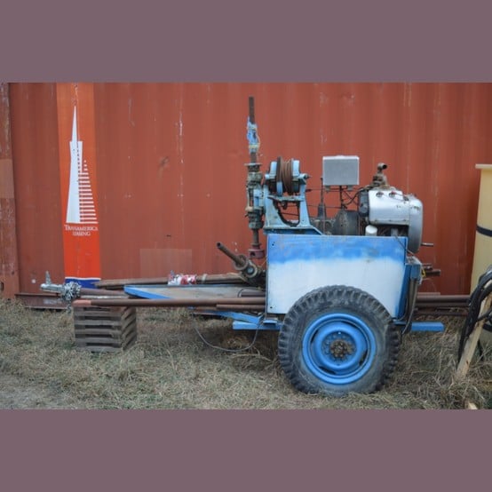 Boyles Bros. #BBS-1, Diamond Core Drill, Wisconsin 4-cyl. gas, 2-speed, with hoist & spare head - Image 2