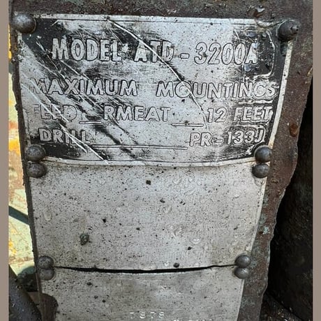 Gardner Denver #ATD-3200A, Air Track Drill, PR-133J drifter, 5" diameter holes, RME-12 feed, 12'-8" swing - Image 2