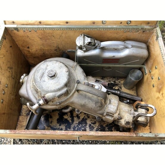 Atlas Copco #Cobra-BBM-47L, Gas Drill Package, with gas tank & tool kit, in original shipping crate - Image 1