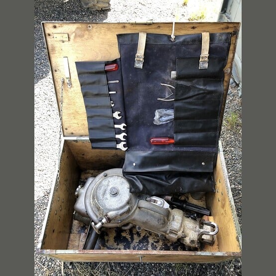 Atlas Copco #Cobra-BBM-47L, Gas Drill Package, with gas tank & tool kit, in original shipping crate - Image 2