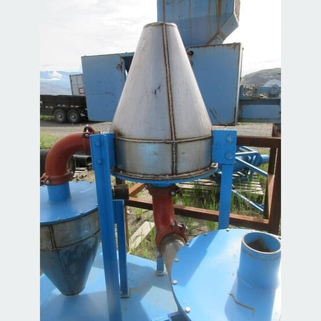 21" x 25" 3-Part Cyclopack, 4" Victaulic infeed & outfeed, 19" cone, on 70" x 40" fork base - Image 2
