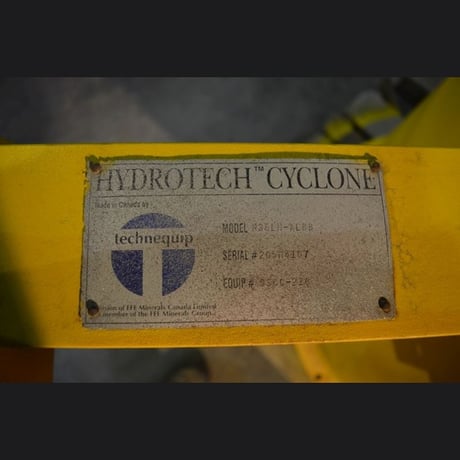 36" Hydrotech #H36LH-ALB8, Cyclone, Linatex red rubber lined, 14" x 14" feed, refurbished - Image 3