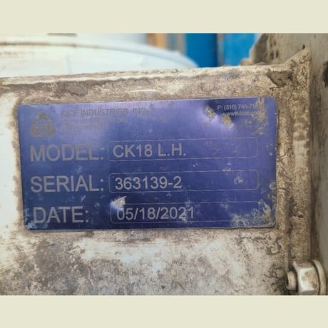 18" Kice #CK18L.H., Cyclone, 500 CFM, 4" inlet & outlet, inspection door, 176 lb., 2021 - Image 3