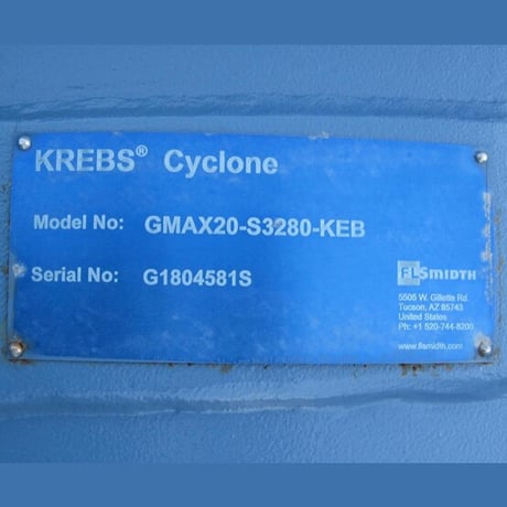 20" Krebs #gMAX20-S3280-KEB, Hydrocyclone, 8" feed, 10" overflow, 8" underflow, 35" cone, new surplus - Image 5