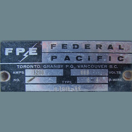 1200 Amp. Federal Pacific, Fusible Disconnect Switch, 600 Volts - Image 2