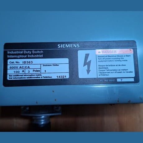 100 Amp. Siemens, Fusible Disconnect Switch, 600 VAC - Image 6
