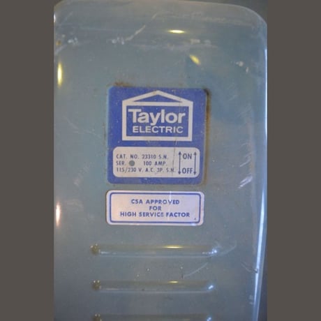 100 Amp. Taylor Electric, Disconnect Switch, 230 Volts, single phase - Image 4