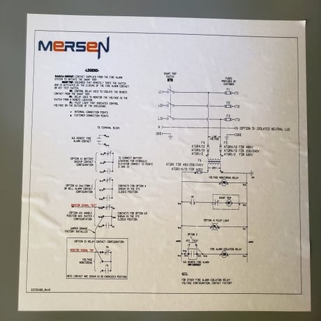 200 Amp. Mersen #ES2T48R1B, Fusible Disconnect Switch, 600 VAC - Image 8