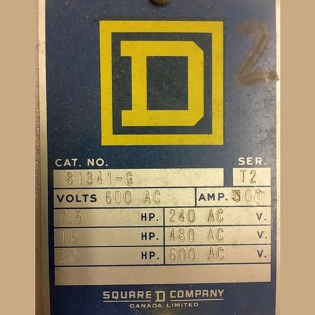 30 Amp. Square D, Fusible Disconnect Switch, 600 VAC, 3 phase (6 available) - Image 3