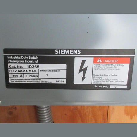 400 Amp. Siemens, Fusible Disconnect Switch, 600 Volts (2 available) - Image 6