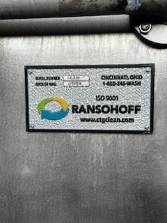 Ransohoff #6318, pass thru parts washer / dryer, conveyor and monorail, 2025 - Image 2