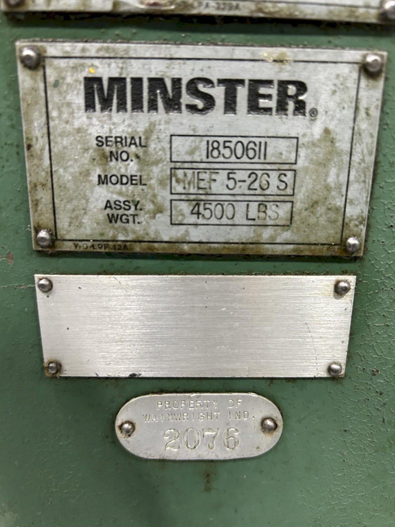 26" x 0.156" Minster #MEF5-26S, Servo Roll Feed, 5" feed roll diameter, 480 V. - Image 3