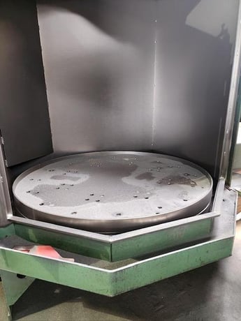 Goff #60TB, Table Blast Machine, (2) 10 HP blast wheels, 2003 - Image 6