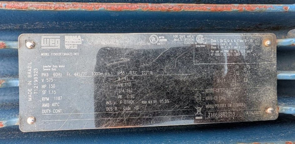 CME MILL-R150 Pellet Mill, 150 HP, Class 2 Div 2 with autogreaser - Image 6