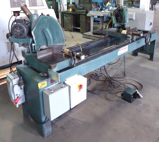 12" Pistorius #DC12P, Double Miter Chop Saw, Pneumatic Downfeed, 3 HP - Image 2