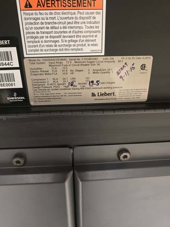 10 Ton Liebert #DS035ASC0EI844C, CRAC unit, precision cooling, 208 Volts, 3 phase - Image 3