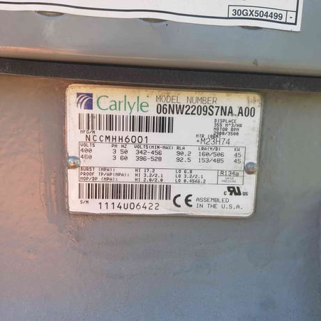 116 Ton, Carrier #30HXC116, water-cooled liquid chiller, dual Carlyle screw compressors - Image 5